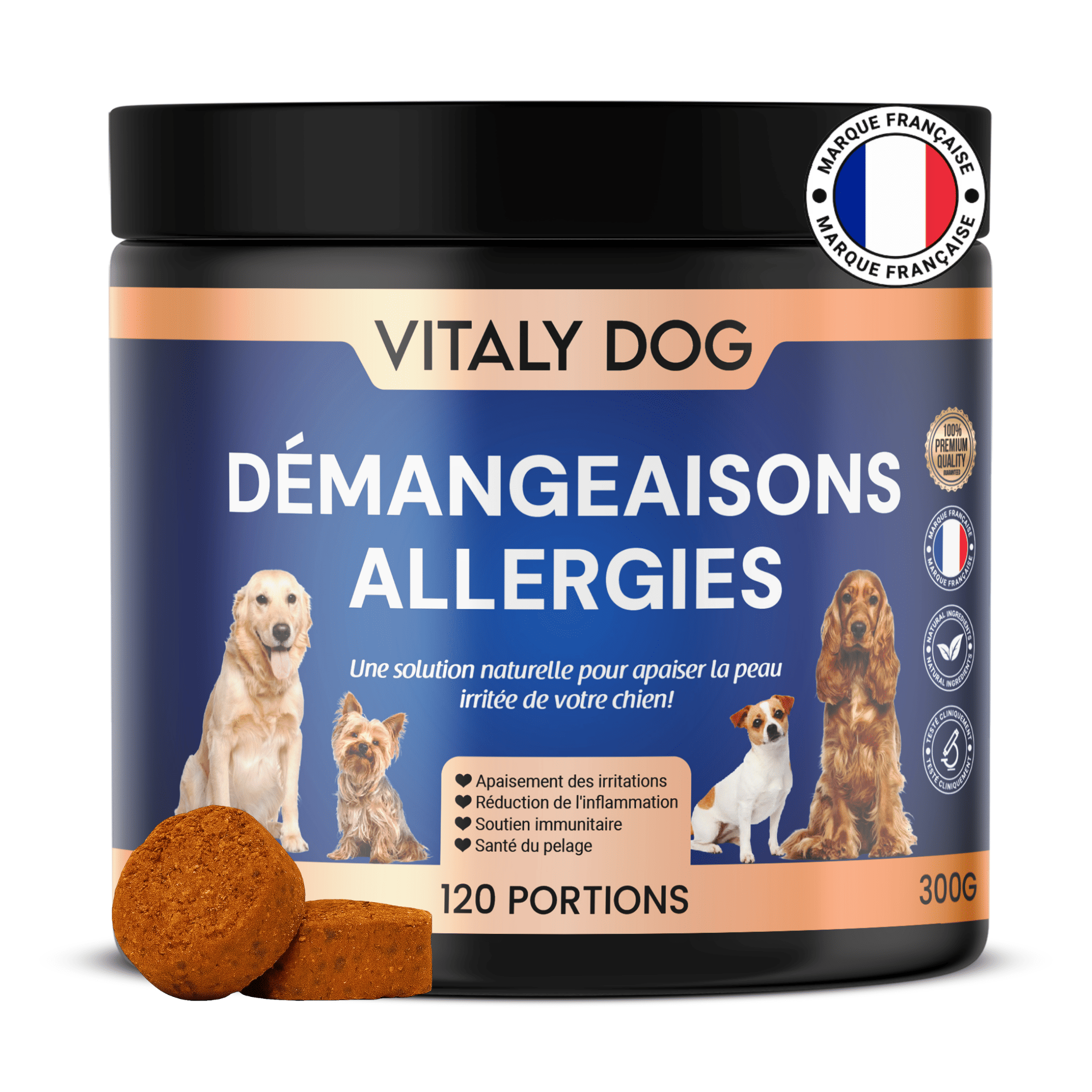 Complément Alimentaire Chien & Chat X3 Premium – 500g Poudre – Articulations, Pelage, Digestion – Tout Âge